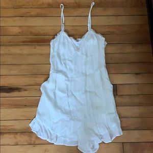 NWOT Lucca white romper w/ pockets